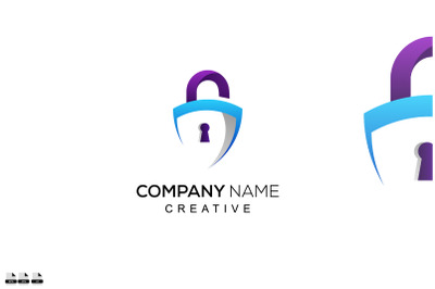 company name logo design gradient color icon