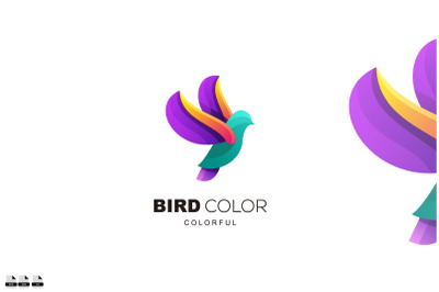 bird icon design vector gradient color illustration