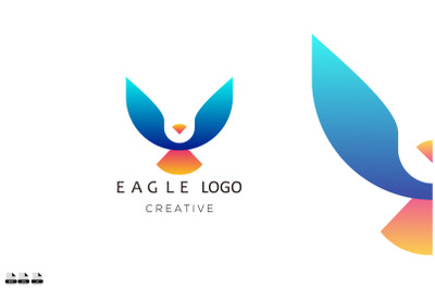 eagle bird logo design vector colorful