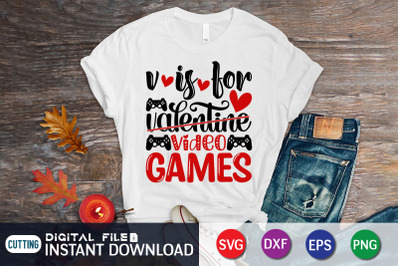 V is For Valentine Video Games SVG