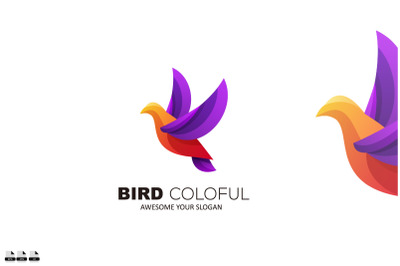 bird design logo gradient colorful