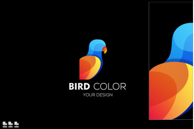 bird color icon design gradient color vector