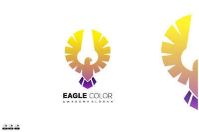 eagle logo design vector gradient colorful