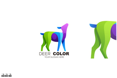 deer color design vector gradient illustration