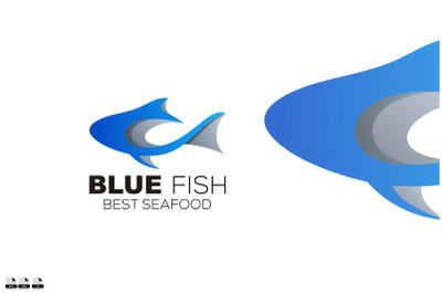 blue fish vector design illustration
