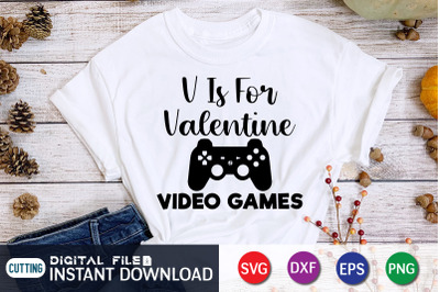 V is For Valentine Video Games SVG