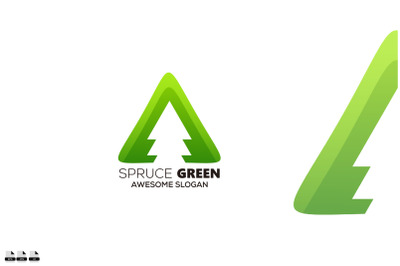 spruce green logo icon gradient colorful