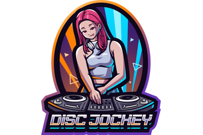 Disc Jockey Esport Mascot Logo Design