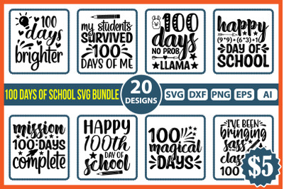 100 Days of School SVG Bundle