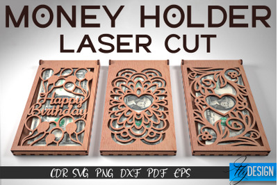 Money Holder Laser Cut SVG | Money Holder SVG Design | CNC Files