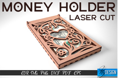 Money Holder Laser Cut SVG | Money Holder SVG Design | CNC Files