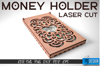 Money Holder Laser Cut SVG | Money Holder SVG Design | CNC Files