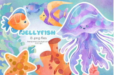 Jellyfish Clipart - PNG Files