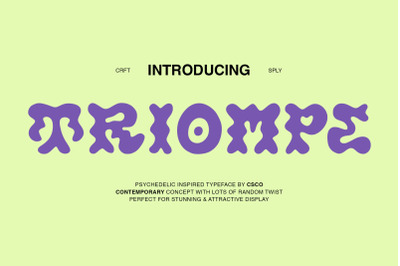 Triompe - Psychedelic Typeface