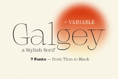 Galgey - Font Family + Variable