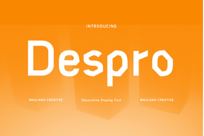 Despro Decorative Sans Serif Font