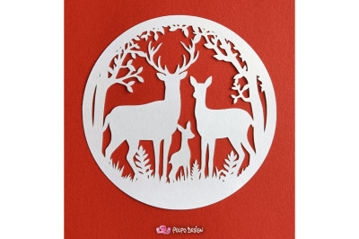 Deer Family SVG, Eps and Png.