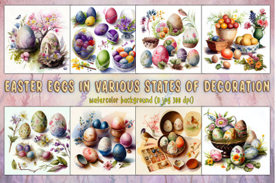 Scene Of Easter Eggs In Various States