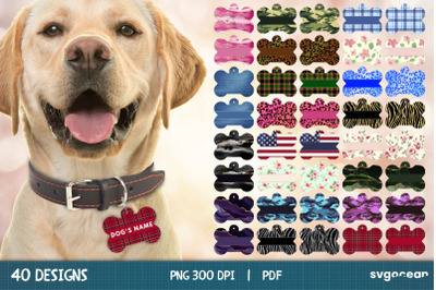 Pet ID Tag Sublimation Bundle | Cat ID Tag | Sublimation Design