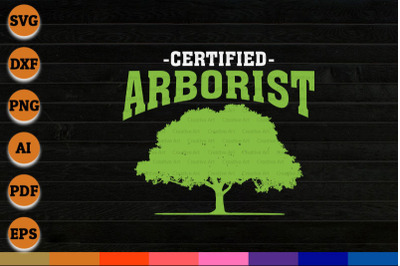 Certified Arborist svg, png, dxf cricut file for Digital Download