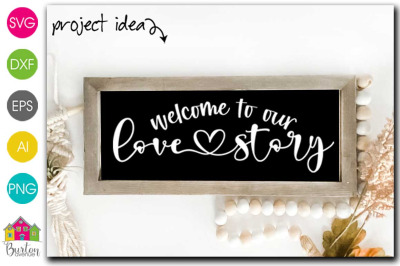 Welcome to our Love Story SVG|Home and Family SVG File