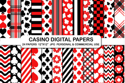 Casino Poker Digital Background Papers Heart Diamond Spade