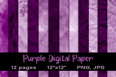 12 Digital Paper Purple PNG