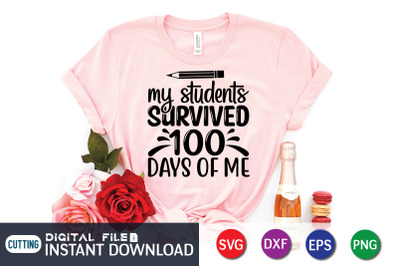 My Students Survived 100 Days of me SVG