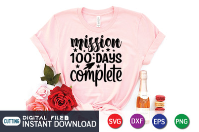 Mission 100 Days Complete SVG