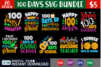 100 Days SVG Bundle
