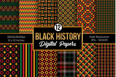 Black History Month Digital Papers