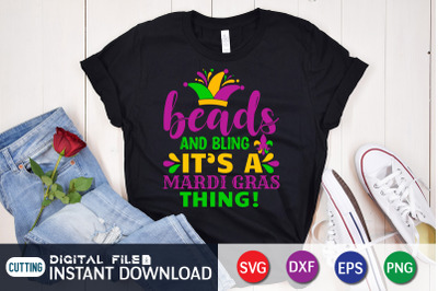 Beads and Bling its a Mardi Gras Thing SVG