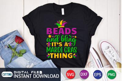 Beads and Bling its a Mardi Gras Thing SVG