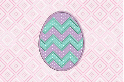 Chevron Easter Egg | Applique Embroidery