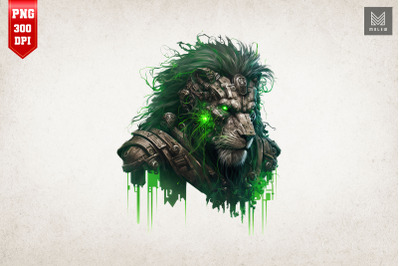 Cyberpunk Lion St Patrick&#039;s Day 2