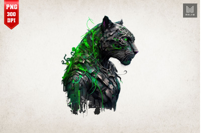 Cyberpunk Panther St Patrick&#039;s Day