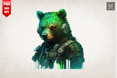 Cyberpunk Bear St Patrick&#039;s Day