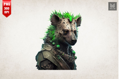 Cyberpunk Hyena St Patrick&#039;s Day