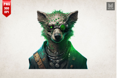 Cyberpunk Hyena St Patrick&#039;s Day 2