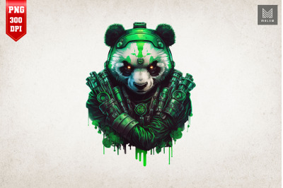 Cyberpunk Panda St Patrick&#039;s Day