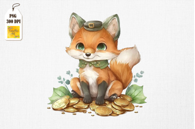 Cute Fox &amp; Gold Coins St Patrick&#039;s Day 3