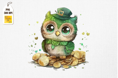 Cute Owl &amp; Gold Coins St Patrick&#039;s Day 5