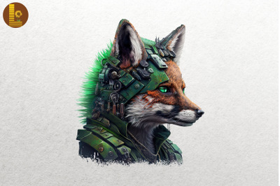 Cyberpunk Fox St Patrick&#039;s Day 2