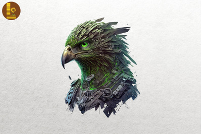 Cyberpunk Eagle St Patrick&#039;s Day