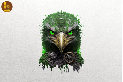 Cyberpunk Eagle St Patrick&#039;s Day 2