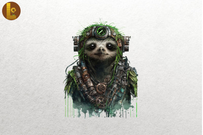 Cyberpunk Sloth St Patrick&#039;s Day