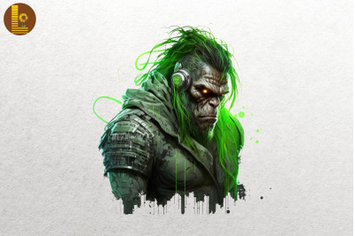 Cyberpunk Ape St Patrick&#039;s Day 2