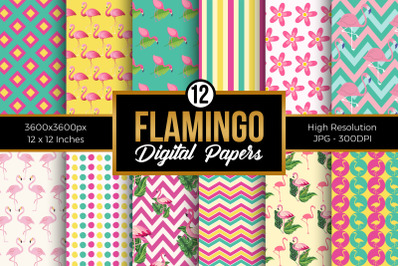 Flamingos Digital Papers