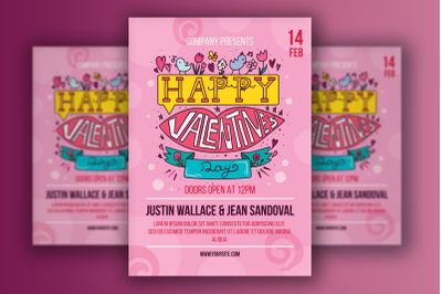 Valentine&#039;s Day Lettering Poster
