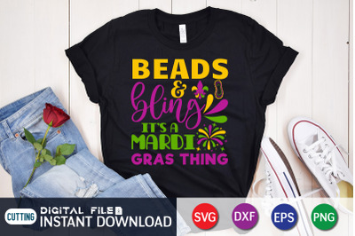 Beads &amp;amp; Bling It&amp;&23;039;s  a Mardi Gras Thing SVG